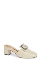 Women's Gucci Madelyn Crystal G Mule .5us / 35.5eu - White