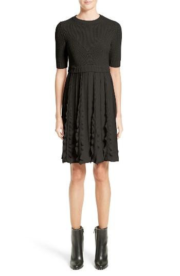 Women's Valentino Virgin Wool Knit Dress - Black