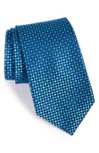Men's Nordstrom Check Silk Tie, Size - Blue