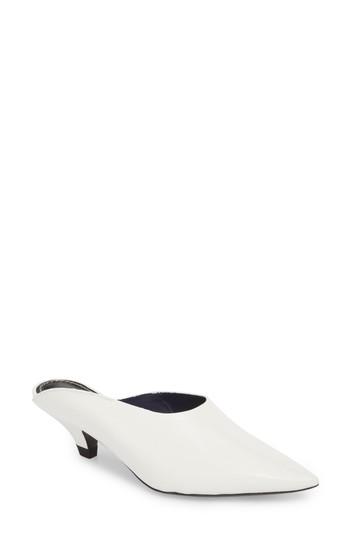 Women's Proenza Schouler Asymmetric Pointy Toe Mule .5us / 35.5eu - White