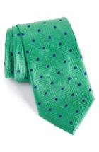 Men's Nordstrom Men's Shop Confetti Dot Silk Tie, Size - Green