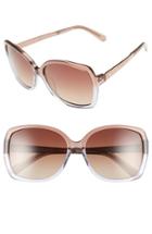 Women's Kate Spade New York 'darilynn' 58mm Polarized Sunglasses - Brown Ash Fade/ Brown Polar