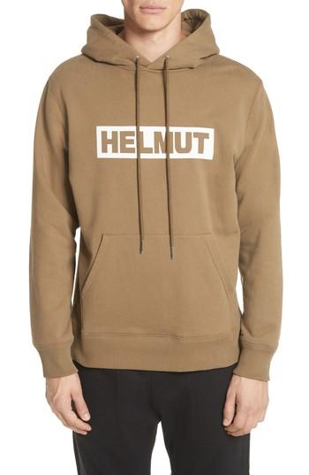 Men's Helmut Lang Logo Graphic Hoodie - Green