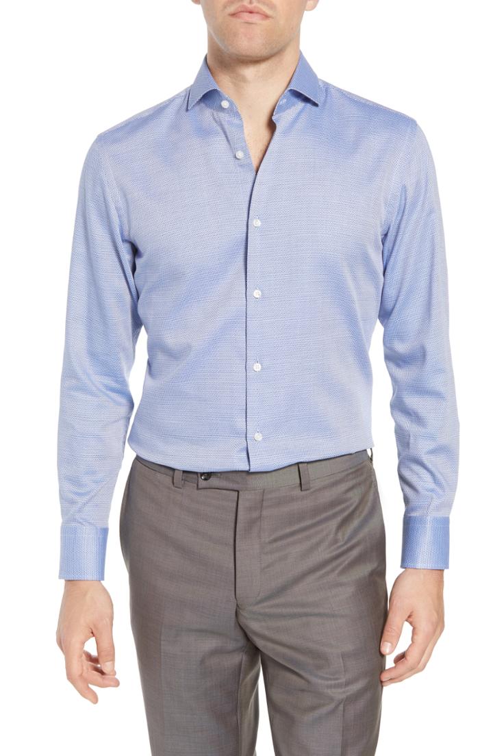Men's Boss Sharp Fit Dress Shirt .5l - Blue