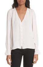 Women's Joie Bolona Silk Gathered Sleeve Top, Size - Pink