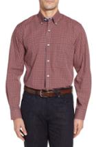 Men's Tailorbyrd Regular Fit Check Sport Shirt - Orange