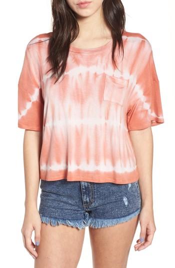 Women's Love, Fire Tie Dye Tee - Orange