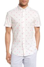 Men's Bonobos Slim Fit Dot Short Sleeve Sport Shirt - White