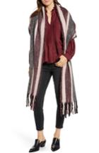 Women's Treasure & Bond Striped Scarf, Size - Burgundy