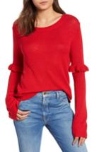 Women's The Fifth Label Juno Ruffle Sweater, Size - Red
