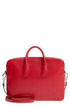 Lodis Cadee Leather Convertible Laptop Crossbody Bag - Red