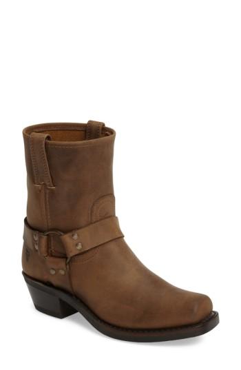 Women's Frye Harness Square Toe Engineer Boot M - Brown