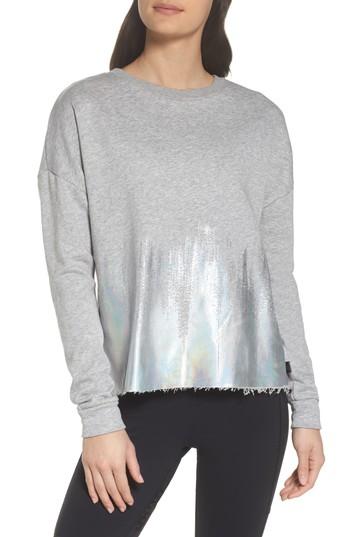 Women's Reebok Foil Crewneck Shirt - Grey