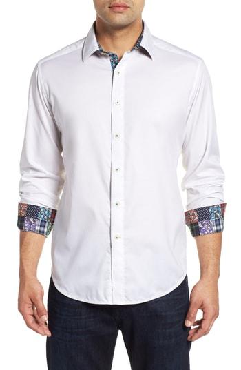 Men's Robert Graham Bridgeman Classic Fit Sport Shirt - White