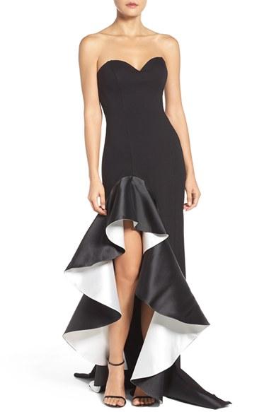 Women's Jovani Asymmetrical Sweetheart Gown