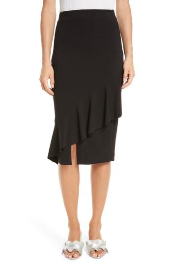 Women's Tracy Reese Three-vent Skirt, Size - Black