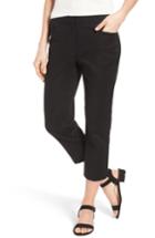Women's Cece Crop Stretch Cotton Pants - Black
