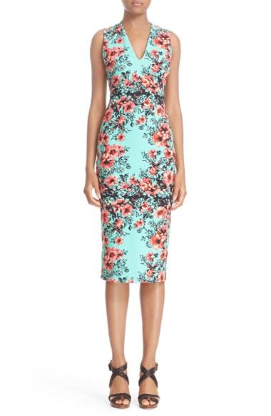Women's Fuzzi Floral Scuba Sheath Dress