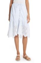 Women's Joie Chantoya Eyelet Scallop Hem Cotton Skirt - White