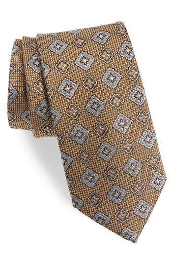 Men's Nordstrom Men's Shop Silk Medallion Tie, Size - Metallic