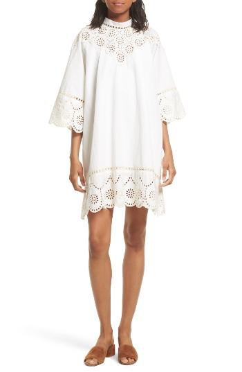 Women's Sea Eyelet A-line Dress