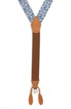Men's Nordstrom Men's Shop Micro Floral Print Suspenders, Size - Blue Diver