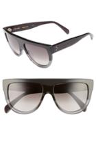 Women's Celine Flat Top Sunglasses - Dark Grey/ Brown