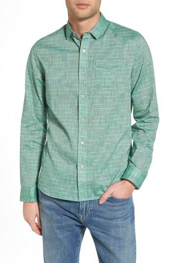 Men's Descendant Of Thieves Space Plaid Sport Shirt - Green