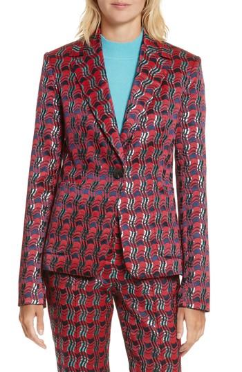 Women's Diane Von Furstenberg Tailored Jacquard Jacket - Red