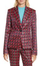 Women's Diane Von Furstenberg Tailored Jacquard Jacket - Red