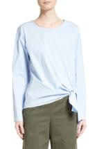 Women's Theory Serah Stretch Cotton Tie Front Top