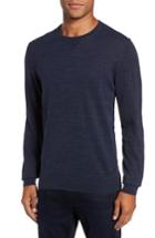Men's Boss Nelino Slim Fit Cotton Crewneck Sweater, Size - Blue