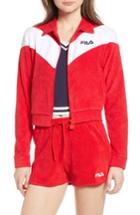 Women's Fila Nox Velour Track Jacket - Red