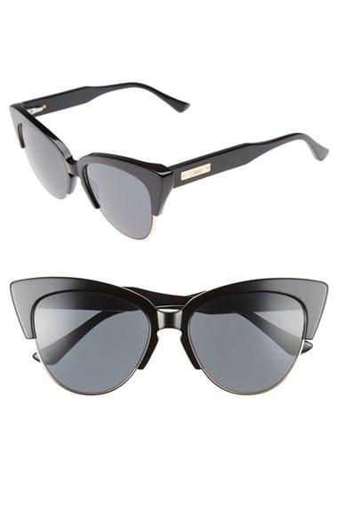 Women's Sonix Dafni 56mm Gradient Cat Eye Sunglasses - Black Solid/ Black