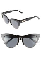 Women's Sonix Dafni 56mm Gradient Cat Eye Sunglasses - Black Solid/ Black