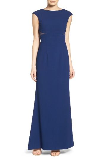 Women's Aidan By Aidan Mattox Lace Back Mermaid Gown