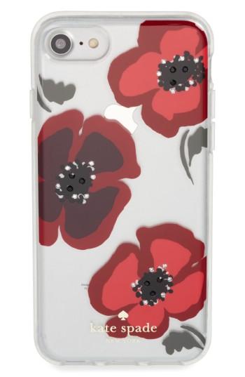 Kate Spade New York Jeweled Poppy Iphone 7 & 7 Case - Red