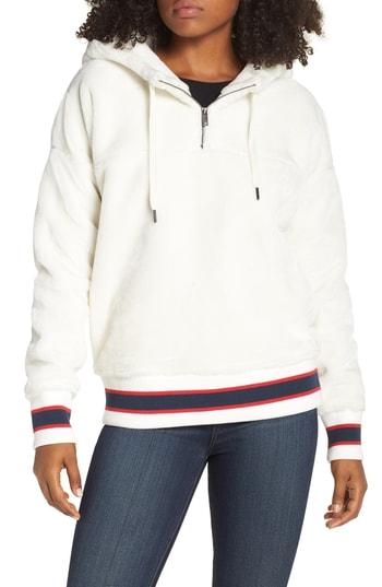 Women's Ugg Kailani High Pile Fleece Hoodie - White