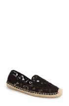 Women's Soludos Lace Espadrille Slip-on M - Black