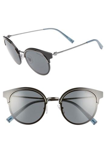 Women's Tiffany & Co. 64mm Round Gradient Lens Sunglasses - Gunmetal Solid