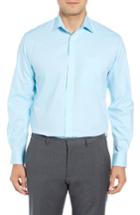 Men's Nordstrom Men's Shop Tech-smart Traditional Fit Stretch Pinpoint Dress Shirt .5 - 34/35 - Blue