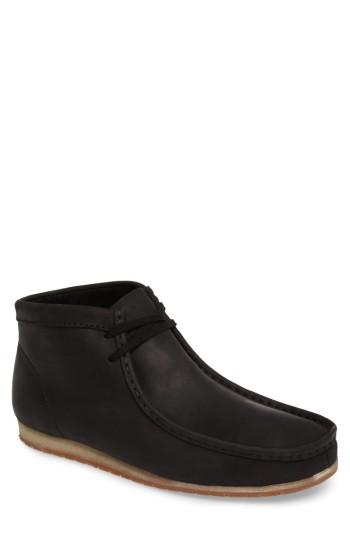 Men's Clarks Wallabee Moc Toe Boot .5 M - Black