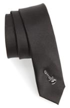 Men's The Kooples Guitar Silk Skinny Tie, Size - Black