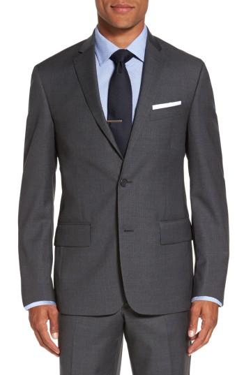 Men's Nordstrom Men's Shop Classic Fit Solid Wool Suit R - Grey