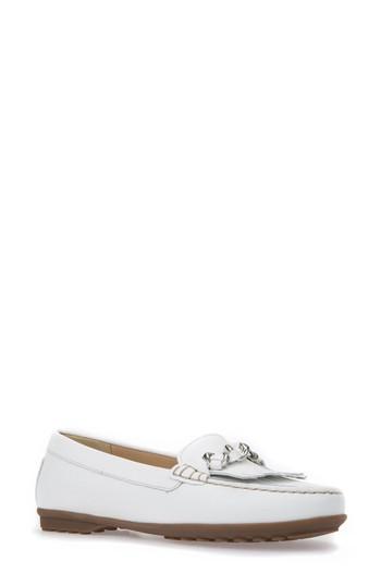 Women's Geox Elidia Moccasin Loafer Us / 35eu - White