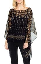 Women's Vince Camuto Deco Highlights Panel Print Top, Size - Black