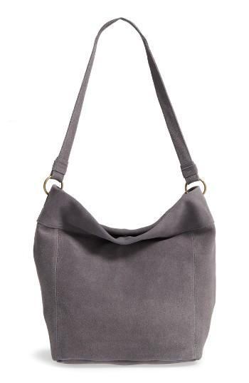 Elle & Jae Wildleder Suede Hobo - Grey