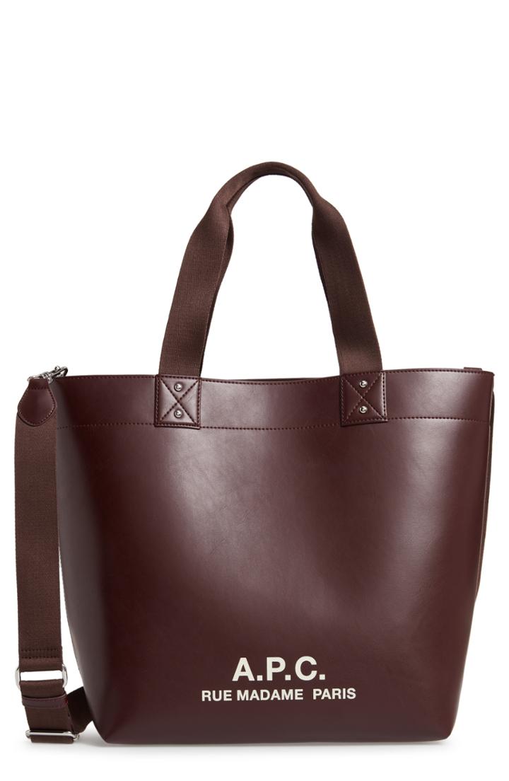 A.p.c. Cabas Eddy Tote - Red