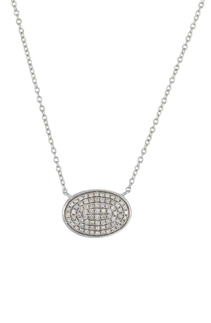 Women's Carriere Pave Diamond Oval Pendant Necklace (nordstrom Exclusive)