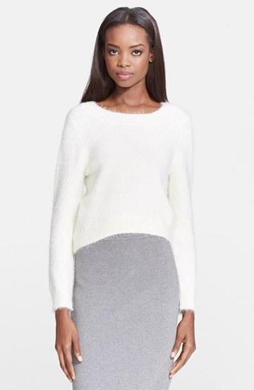 Jonathan Simkhai High/low Cashmere Blend Sweater White